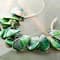 Green Aurora Borealis Shell Teardrop Beads, 32mm by Bead Landing™